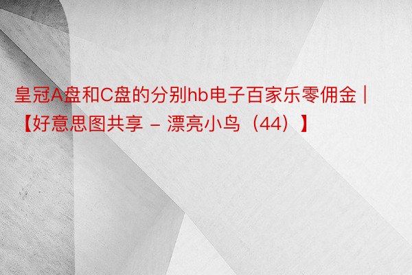 皇冠A盘和C盘的分别hb电子百家乐零佣金 | 【好意思图共享 - 漂亮小鸟（44）】